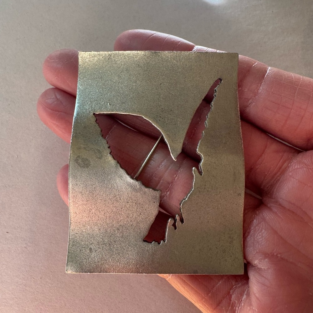 Rene Magritte Vintage Silver Bird Silhouette Brooch - Picture 4 of 4